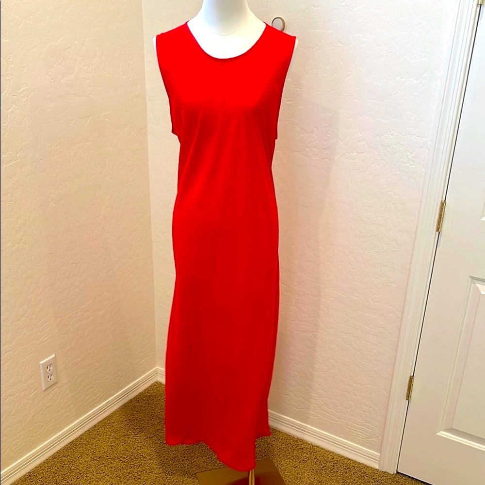 Banana Republic Red Sheath Midi Dress